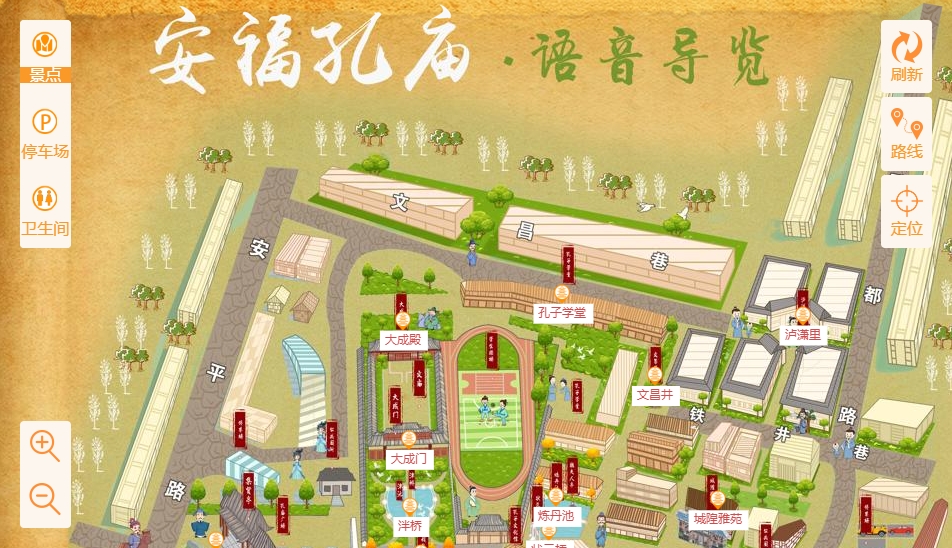 靖边手绘地图：智慧景区智能化服务的延伸